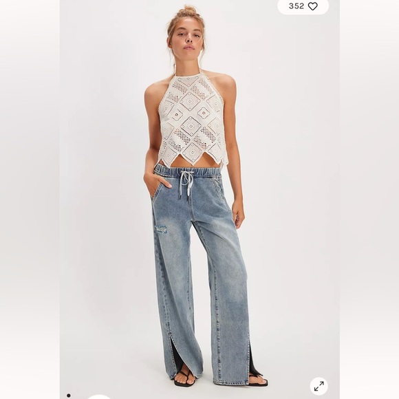 Free People One Teaspoon Roadhouse Wide-Leg Jeans